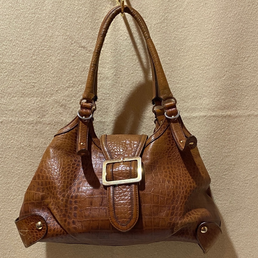 MAXX New York Croc Embossed shoulder bag purse